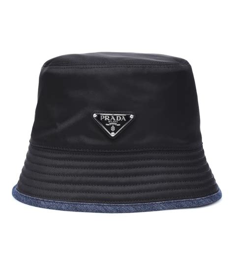 nylon prada hat|Prada denim bucket hat.